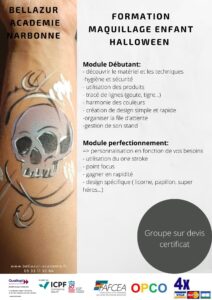 formation maquillage halloween beziers narbonne