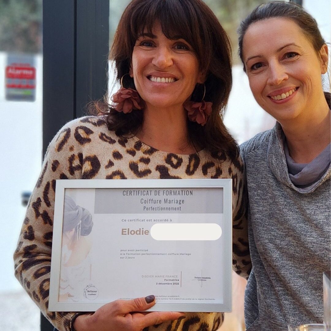 certificat formation coiffure mariage